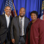 11/2/18  --Atlanta, GA. President Barack Obama appears with Gubernatorial candidate Stacey Abrams at Forbes Arena at Morehouse College in AtlantaPhoto by Michael A. Schwarz